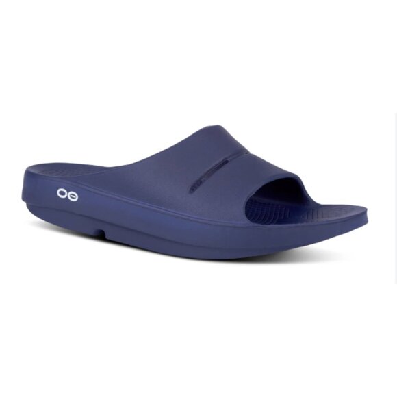 OOFOS OOahh Slide Sandals in Navy Comfort Travel Vacation - Women's Size US 7 - Picture 1 of 12